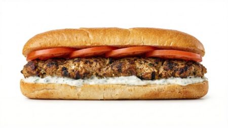 Chicken Souvlaki on a Bun