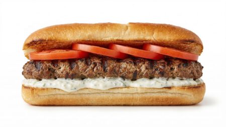 Pork Souvlaki on a Bun