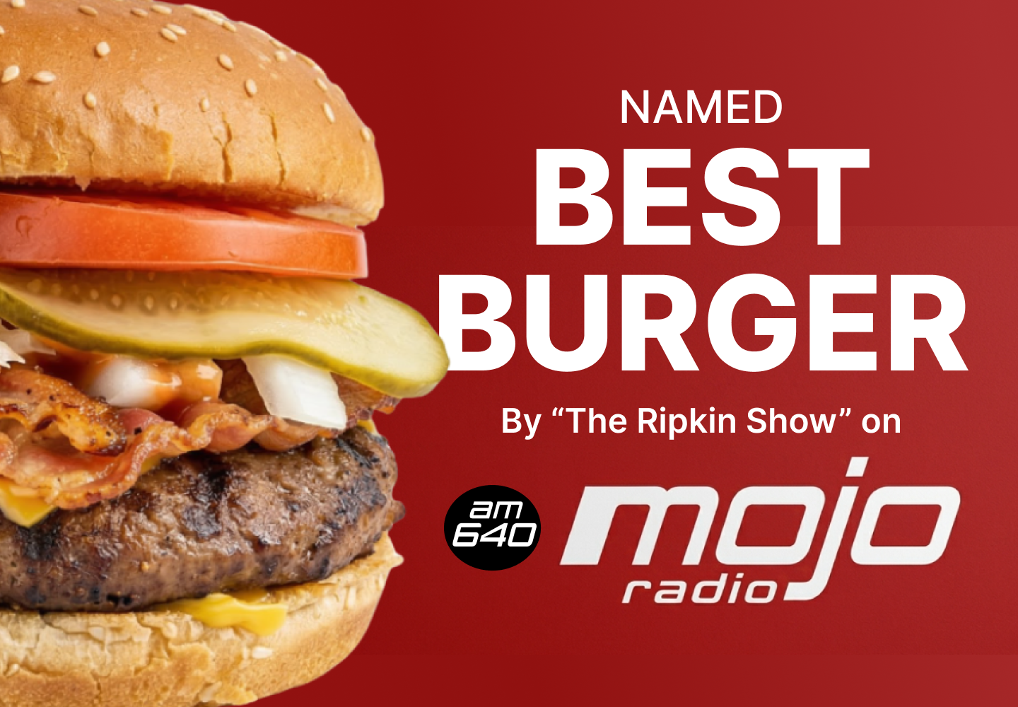 2000s - The burger was already a favourite before it had a name. When a Mojo Radio 640 AM contest came around, George entered with the same homemade burger they served every day and won. It became known as the Mojo Burger, an 8oz classic with bacon and cheese that people still tell you to order first.